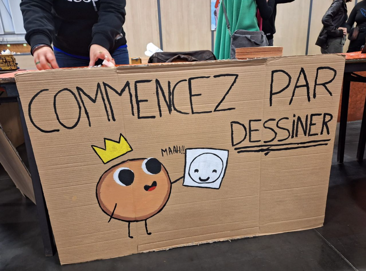 Pancarte explicatif du stand Crepart